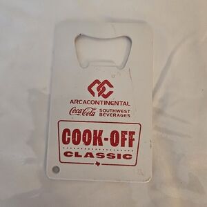 White Bottle Opener-Cocacola Cookoff